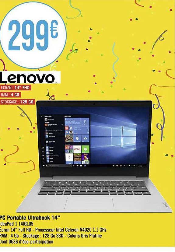 Pc Portable Ultrabook 14" Lenovo