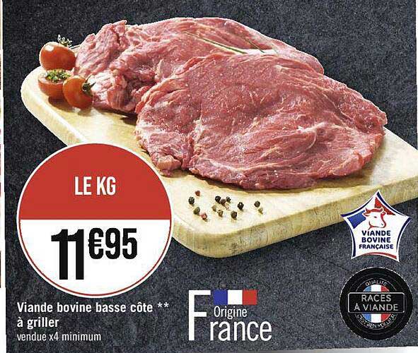 viande bovine basse côte**à griller
