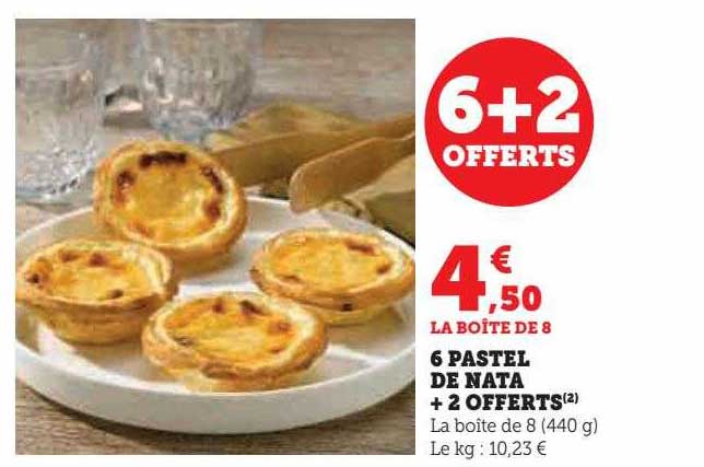 6 Pastel De Nata + 2 Offerts