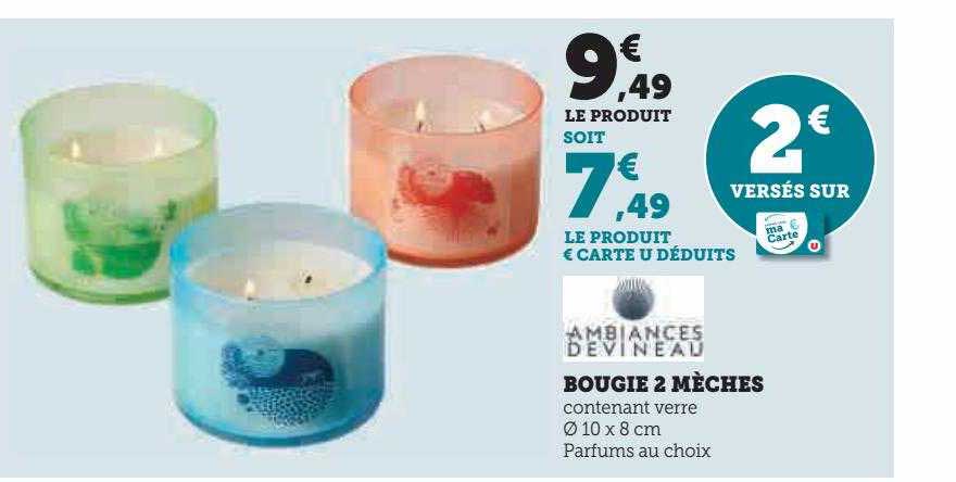 ambiances devineau bougie 2 mèches