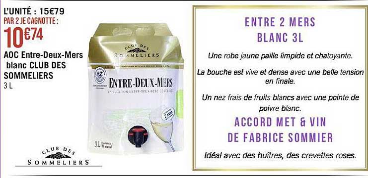 aoc entre-deux-mers blanc club des sommeliers