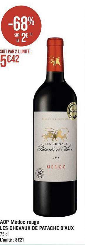 aop médoc rouge les chevaux de patache d'aux