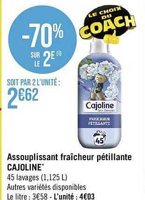 Assouplissant Fraîcheur Pétillante Cajoline