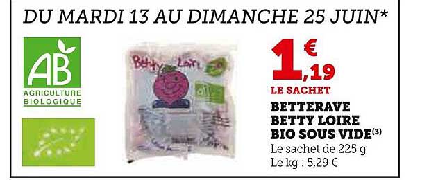 betterave betty loire bio sous vide