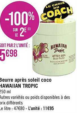 Beurre Après Soleil Coco Hawaiian Tropic