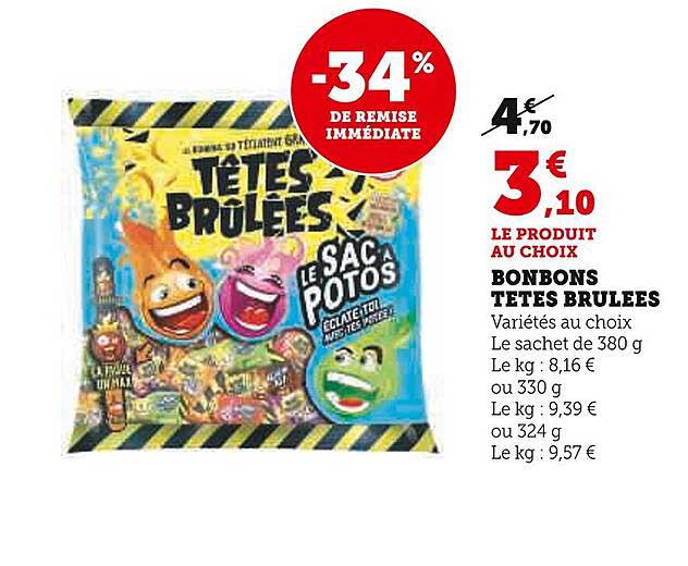 bonbons têtes brûlées
