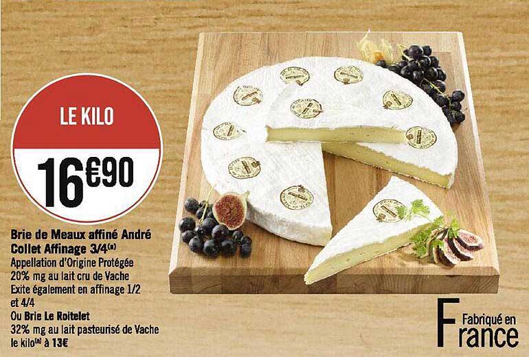 brie de meaux affiné andré collet affinage ¾