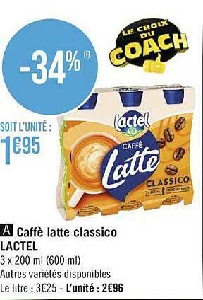 caffè latte classico lactel