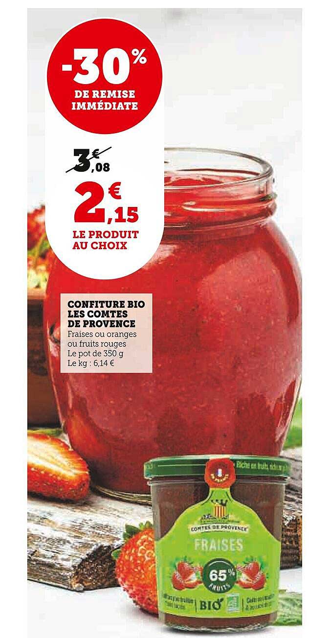 confiture bio les comtés de provence