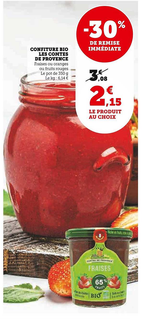 confiture bio les comtés de provence