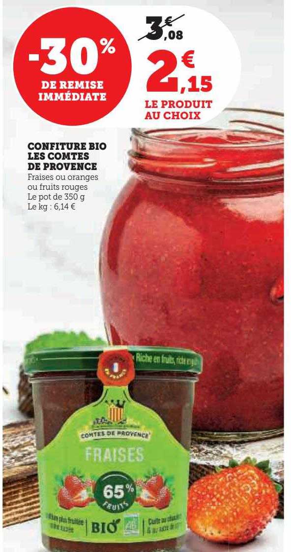 Confiture Bio Les Comtés De Provence