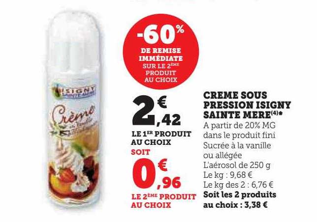 Creme Sous Pression Isigny Sainte Mere