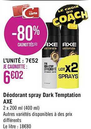 déodorant spray dark temptation axe