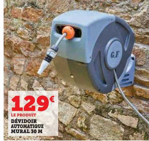 dévidoir automatique mural 30m