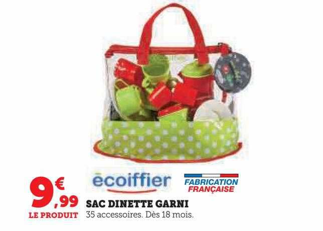 écoiffier sac dinette garni