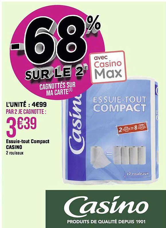 essuie-tout compact casino