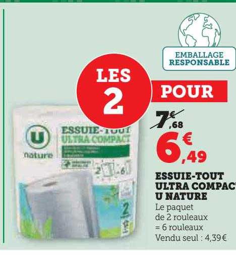 Essuie-tout Ultra Compact U Nature