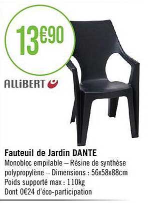 Fauteuil De Jardin Dante Allibert