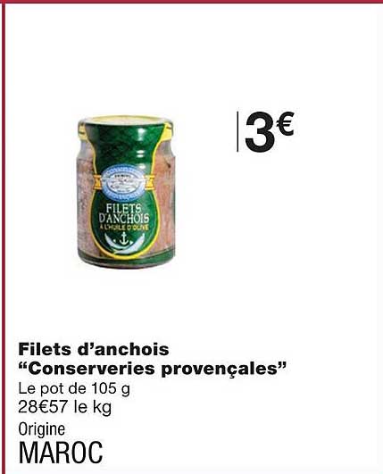 filets d'anchois "conserveries provençales"