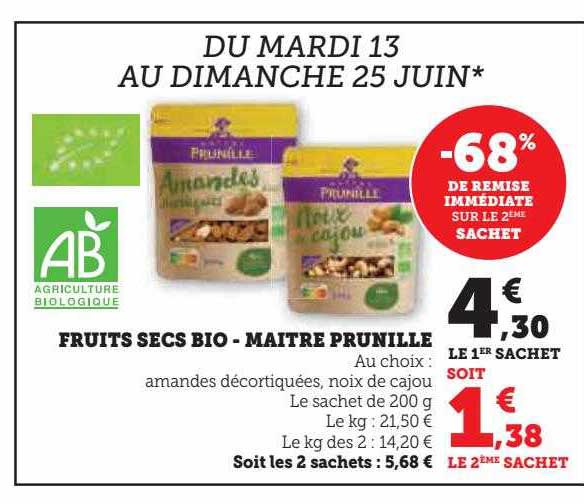 fruits secs bio - maître prunille