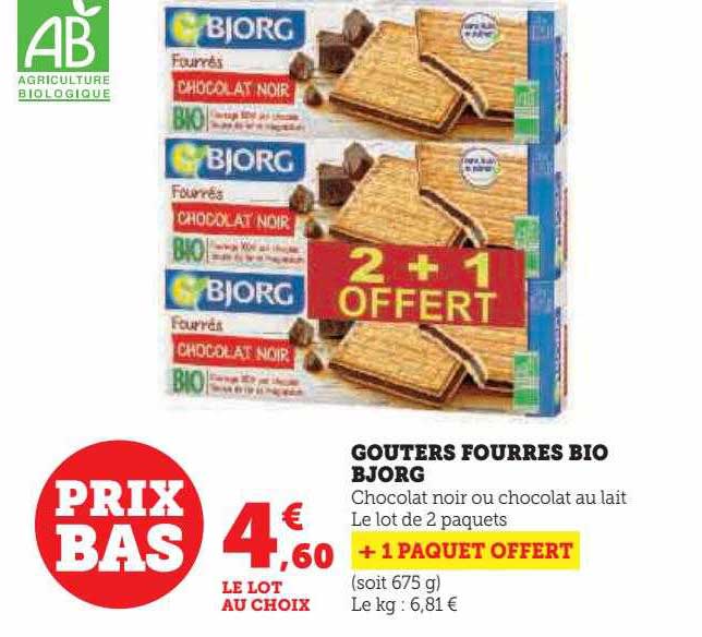 Goûters Fourrés Bio Bjorg