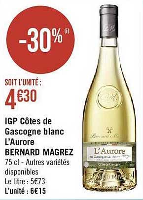 igp côtes de gascogne blanc l'aurore bernard magrez