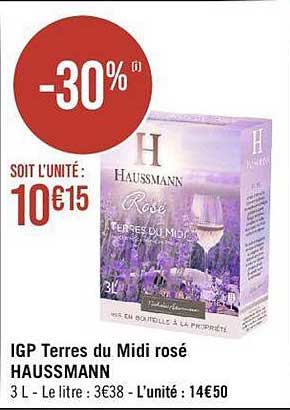 Igp Terres Du Midi Rosé Haussmann