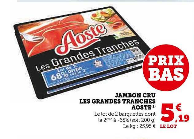 jambon cru les grandes tranches aoste