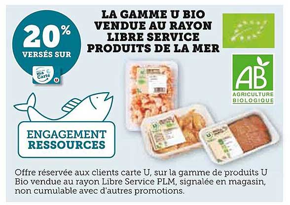 La Gamme U Bio Vendue Au Rayon Libre Service Produits De La Mer