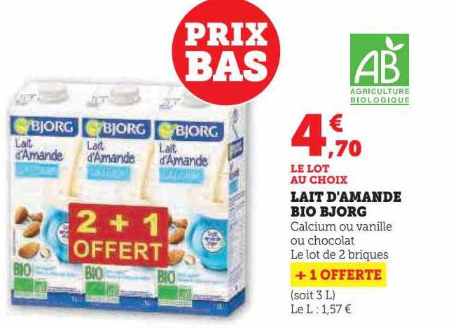 lait d'amande bio bjorg