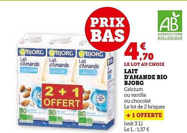 lait d'amande bio bjorg