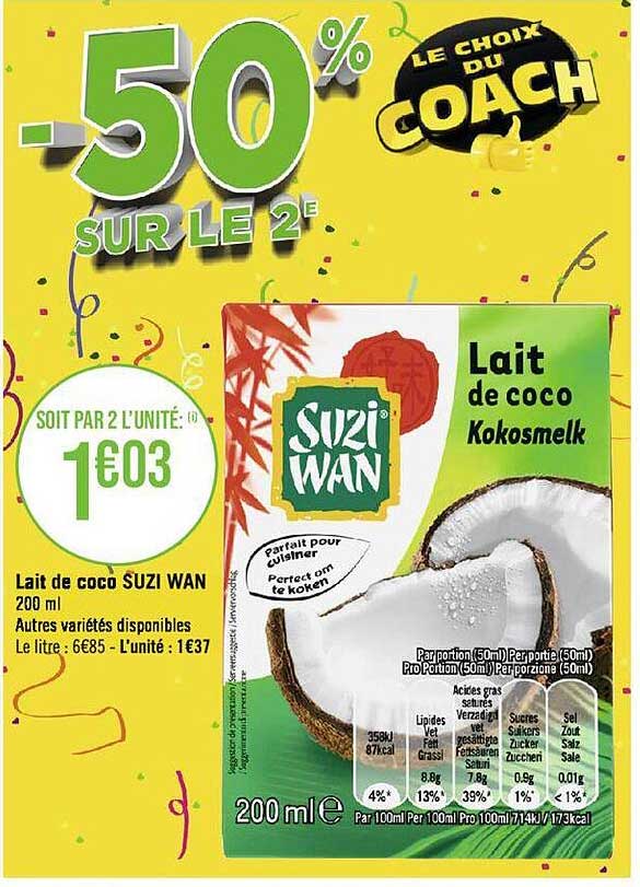 Lait De Coco Suzi Wan