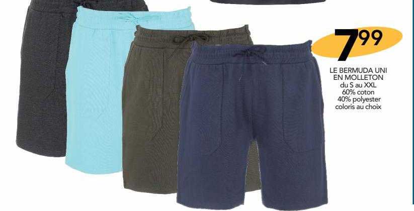 Le Bermuda Uni En Molleton