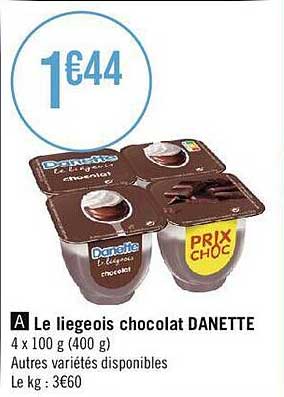 Le Liégeois Chocolat Danette