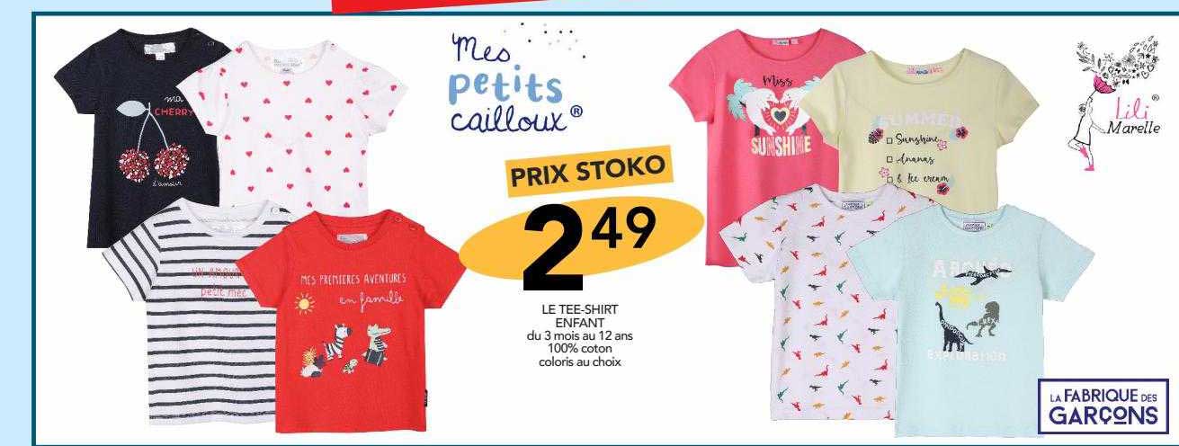 le tee-shirt enfant mes petits cailloux