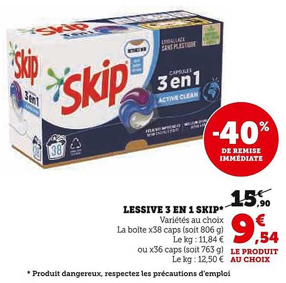 Lessive 3 En 1 Skip