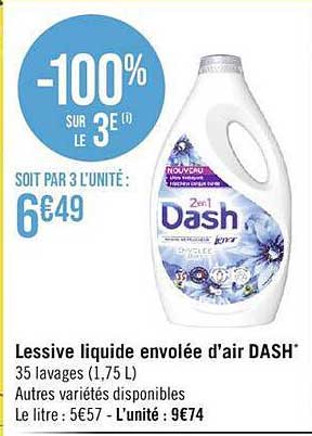 lessive liquide envolée d'air dash