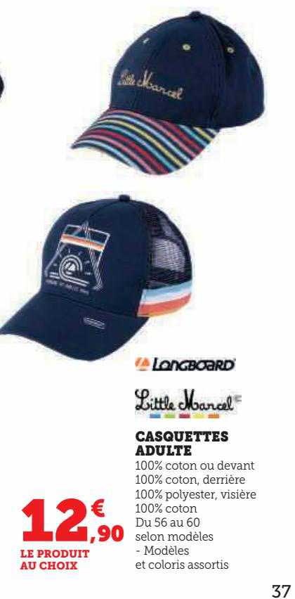 little marcel ou longboard casquettes adulte