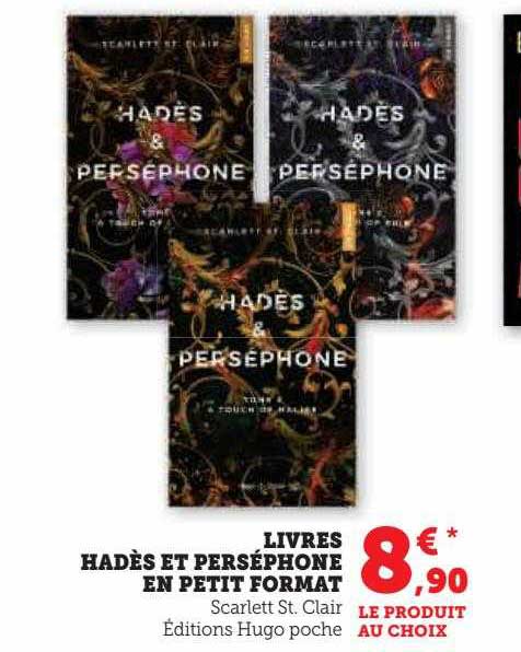 livres hadès et perséphone en petit format