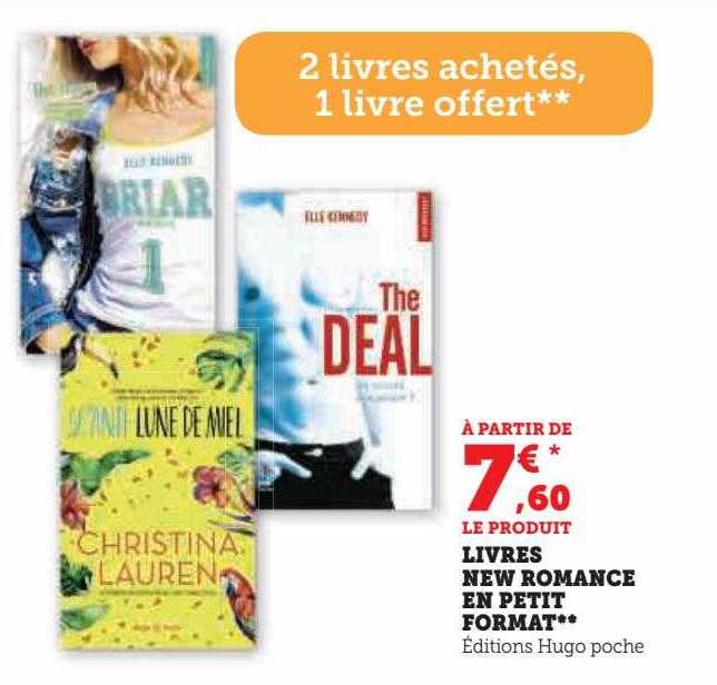 livres new romance en petit format