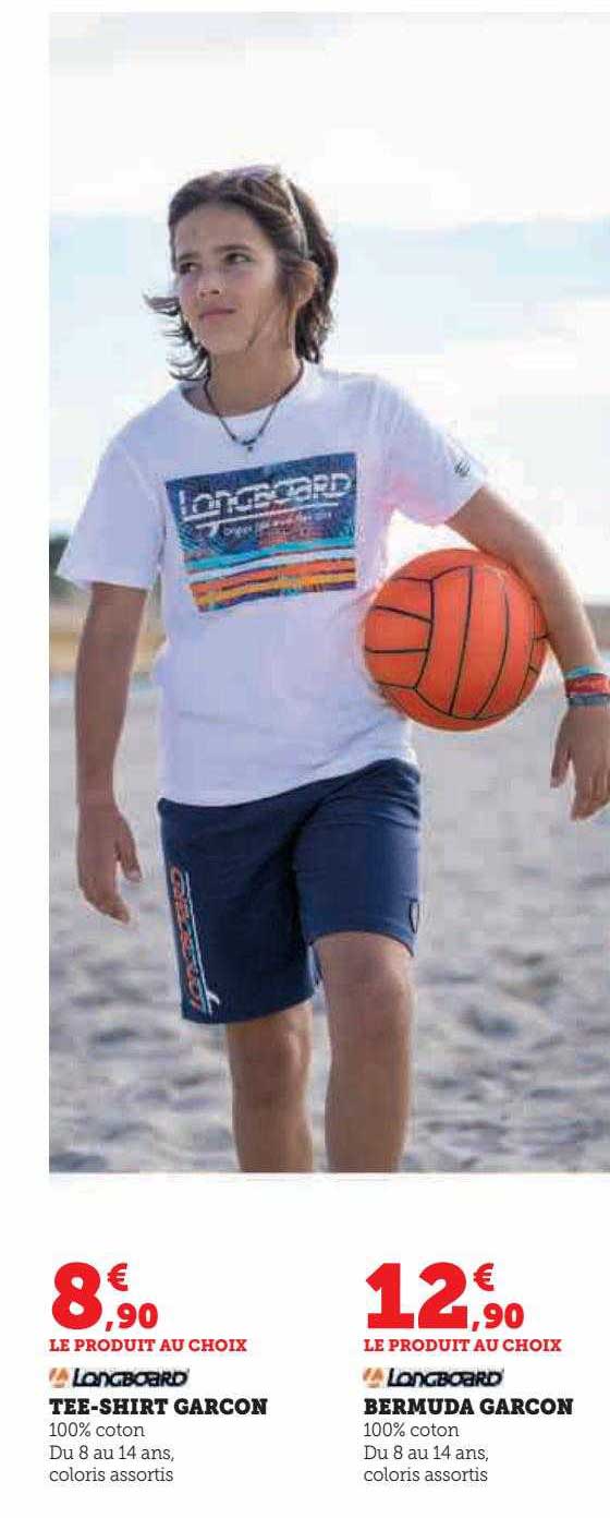 longboard tee-shirt ou bermuda garçon