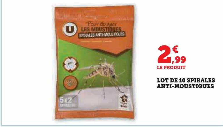 lot de 10 spirales anti-moustiques