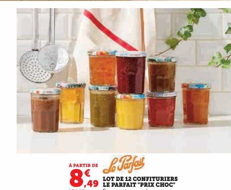 lot de 12 confituriers le parfait prix choc
