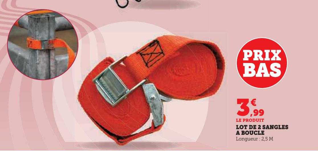 lot de 2 sangles à boucle