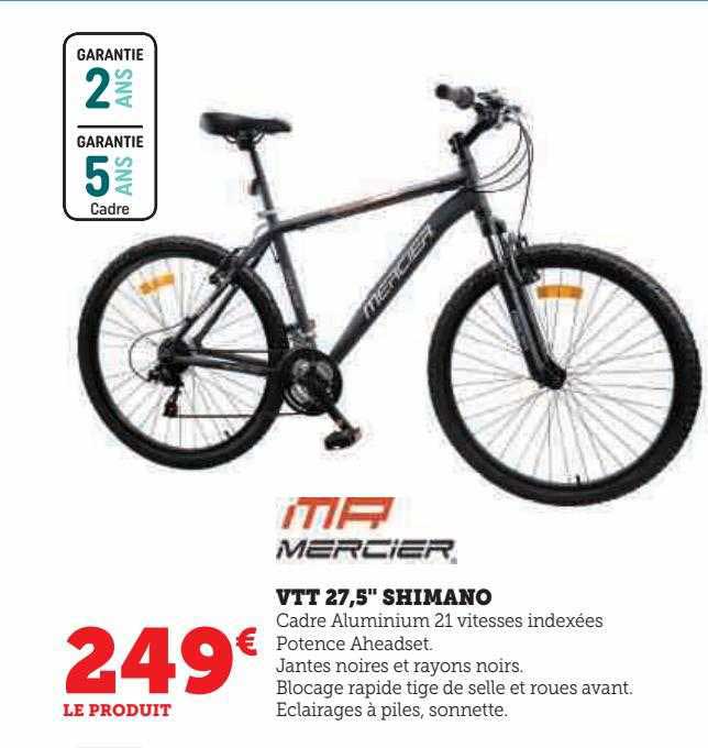 mercier vtt 27.5" shimano