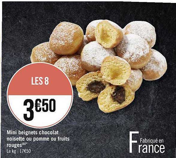 Mini Beignets Chocolat Noisette Ou Pomme Ou Fruits Rouges