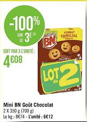 Mini BN Goût Chocolat