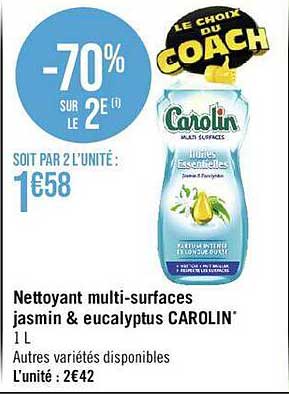 Nettoyant Multi-surfaces Jasmin & Eucalyptus Carolin