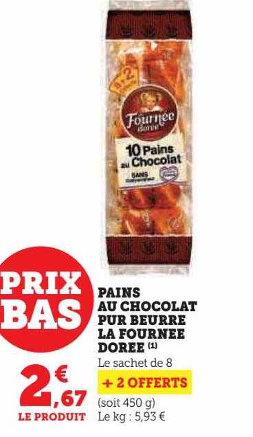 pains au chocolat pur beurre la fournée dorée