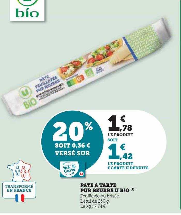 Pate Tarte Pur Beurre U Bio